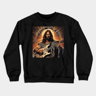 JESUS MEME - Heavy Metal Jesus Crewneck Sweatshirt